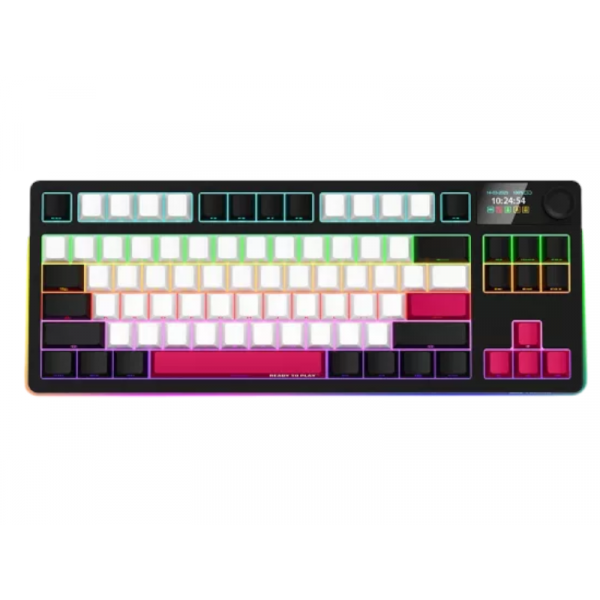 Lorgar KBP70TKLW vezeték nélküli gaming billentyűzet TKL mech RGB, fekete (LRG-KBP70TKLW-BK)